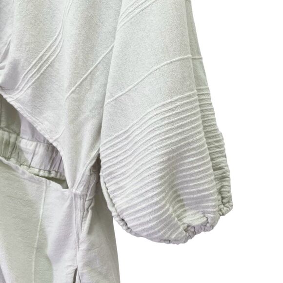 Free People Knotty But Nice Romper Dust Storm Beige Size XL Summer Boho Shorts - Picture 7 of 11